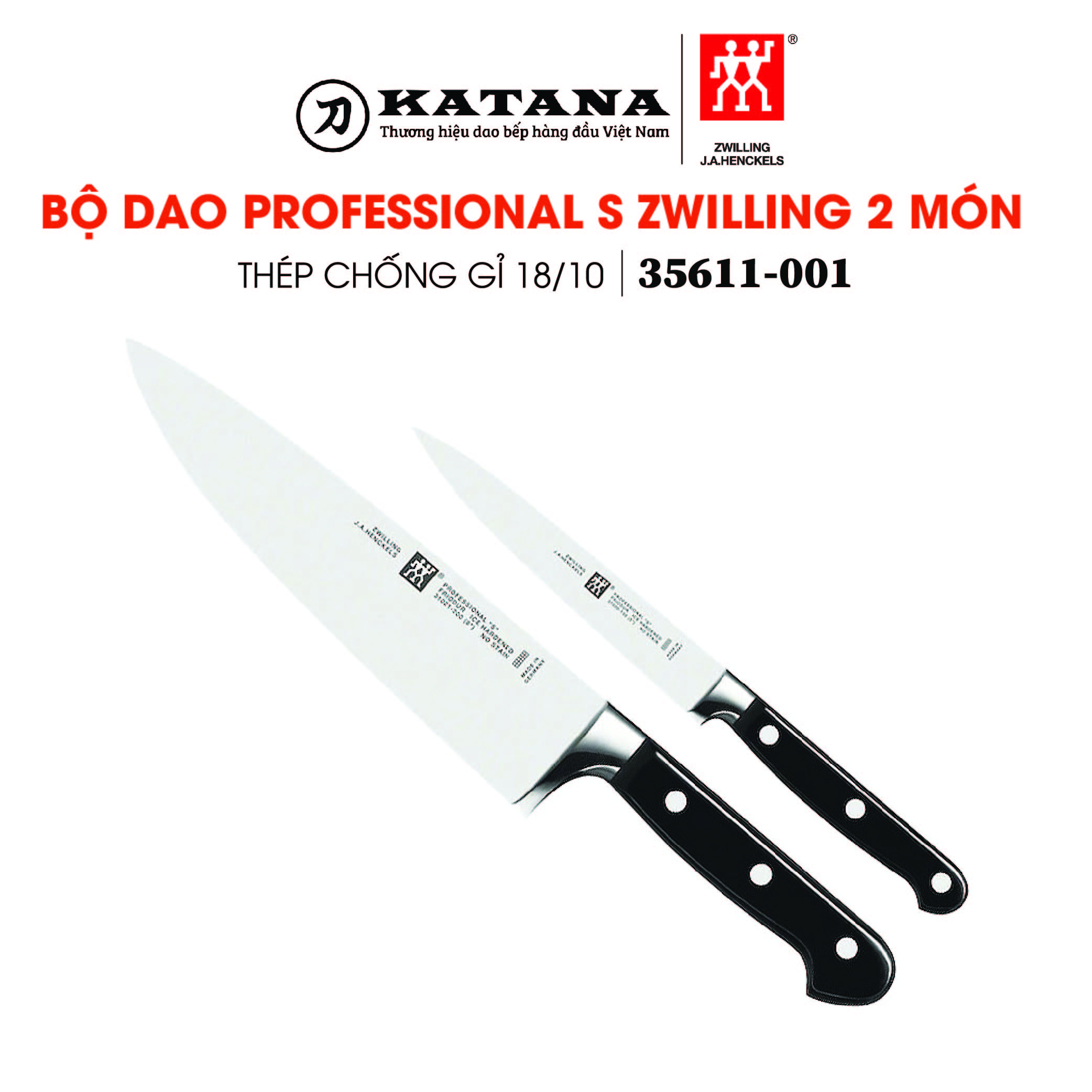[Trả góp 0%]ZWILLING - Bộ dao Professional S - 2 món