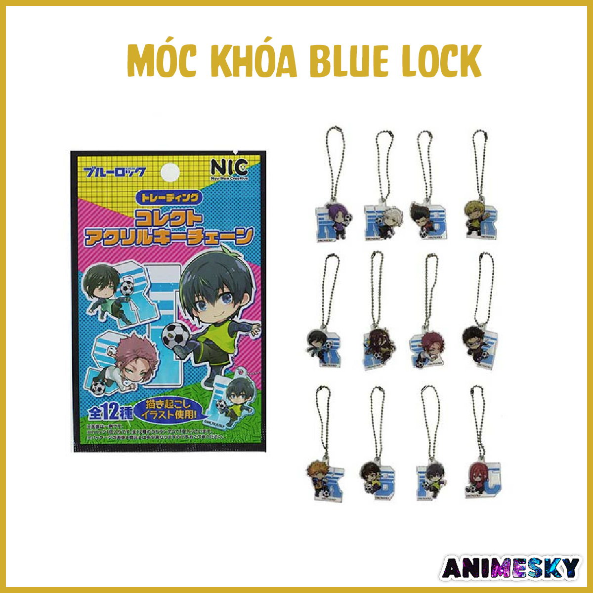 [Có sẵn] Pack nhân phẩm móc khóa BLUE LOCK chính hãng