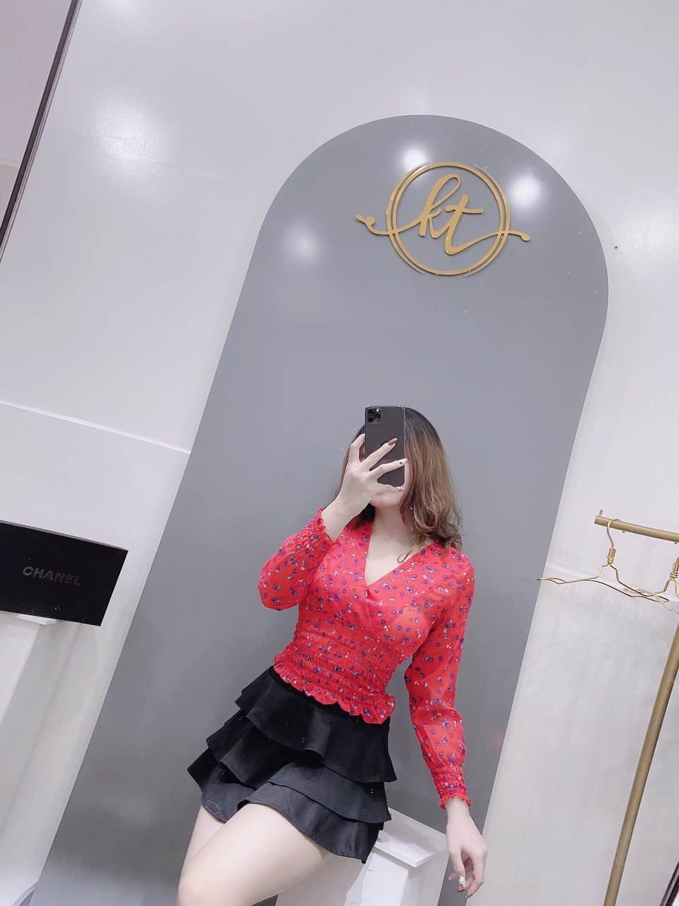 Áo voan hoa bo nhún tay nhún eo siêu đẹp TTSA0231