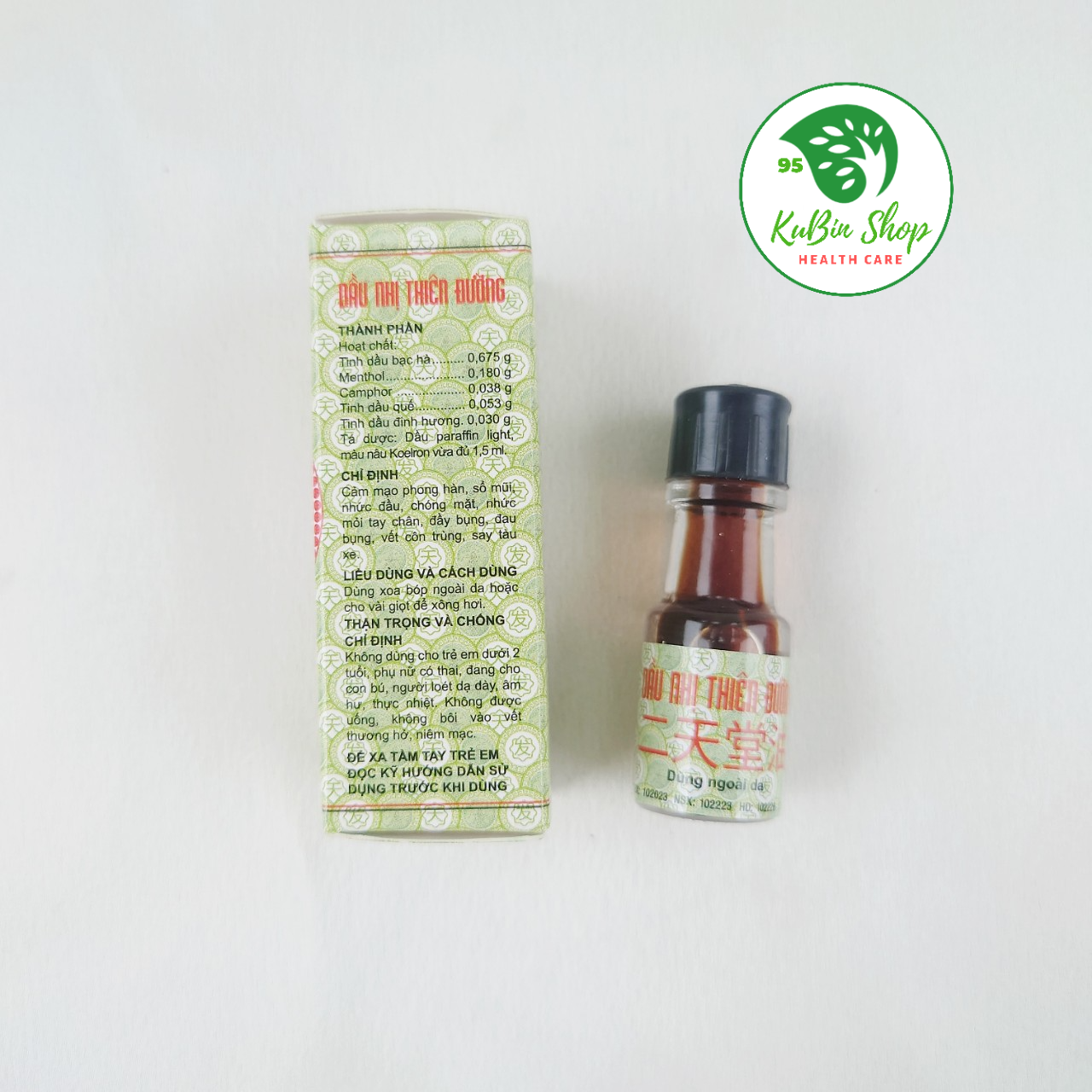Dầu Gió Nhị Thiên Đường chai 1.5ml