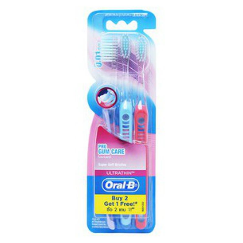 Bàn Chải Đánh Răng Oral B Progum Siêu Mềm (Vỉ 3 Cây)