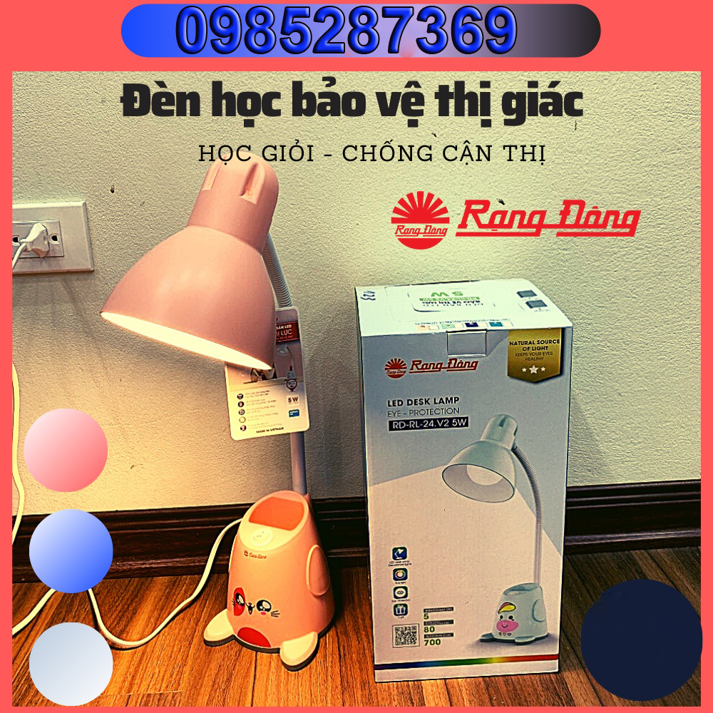 Đèn bàn led rạng đông 5w bảo vệ thị lực, đèn bàn chống cận rạng đông, đèn học để bàn, đèn học bảo vệ thị lực -rl 24