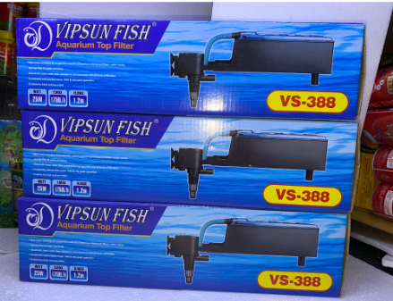 Vipsun fish vs-388 - bộ máng và máy bơm lọc nước hồ cá