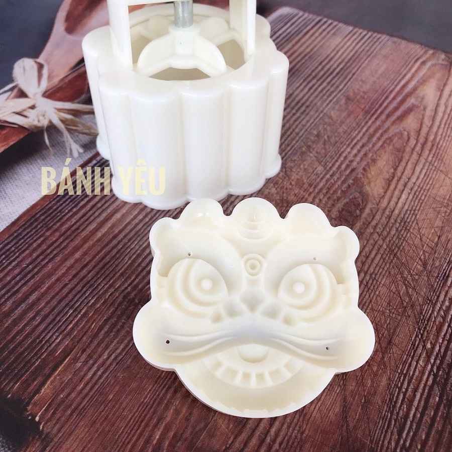 Khuôn Trung Thu Lò Xo Tròn 4 Mặt 150g