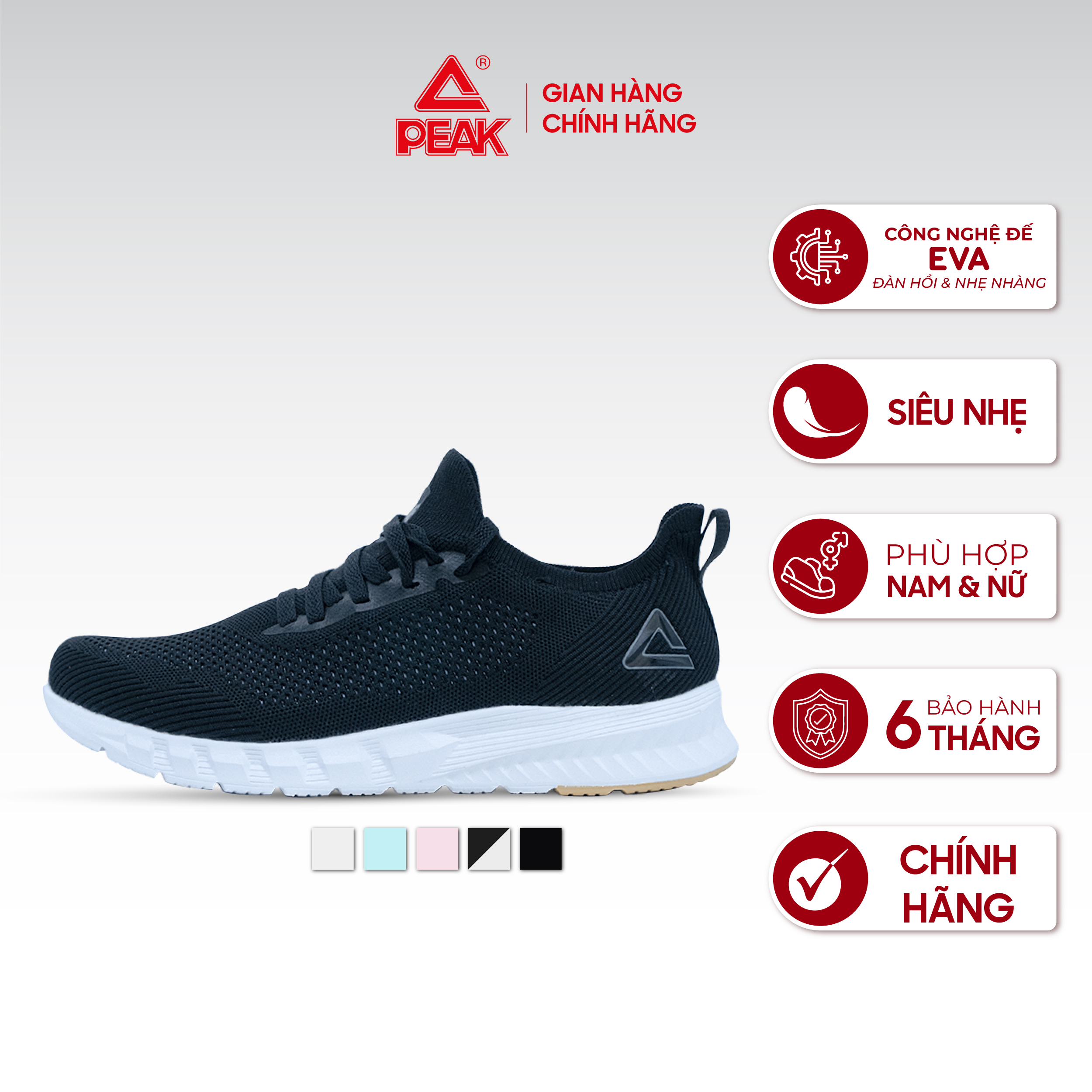 Giày chạy bộ thể thao nam PEAK Running E29007H