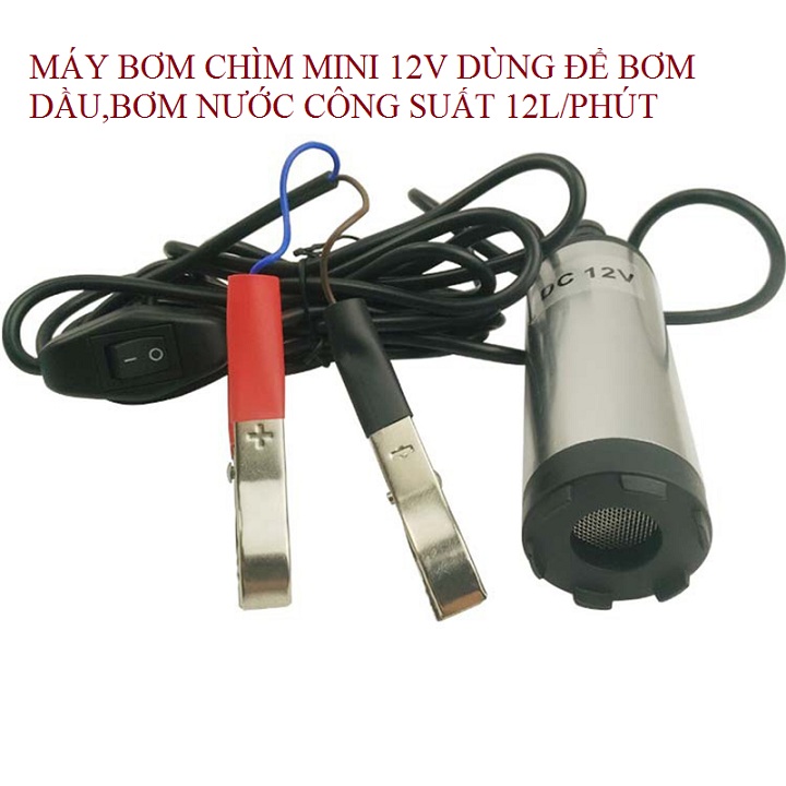 máy bơm chìm mini 12v - máy bơm dầu mini 12v