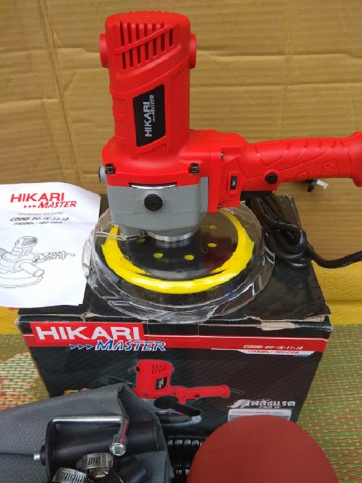 Máy chà tường, đánh bóng tường Hikari 180-02B Madein Thái lan Màu đỏ tươi, 750w, dây đồng chịu nhiệt độ, không đèn led.