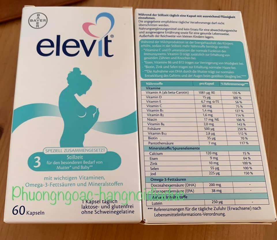 ELEVIT - THUỐC BỔ CHO BÀ BẦU-HÀNG ĐỨC (60 viên)