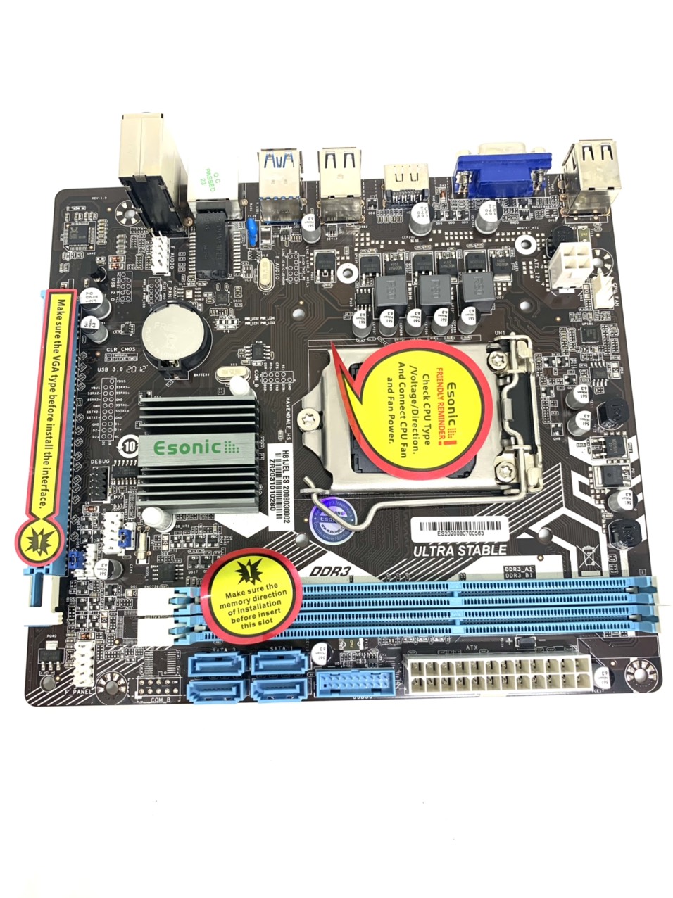 Mainboard H81 Esonic mới 100% bảo hành 3 năm