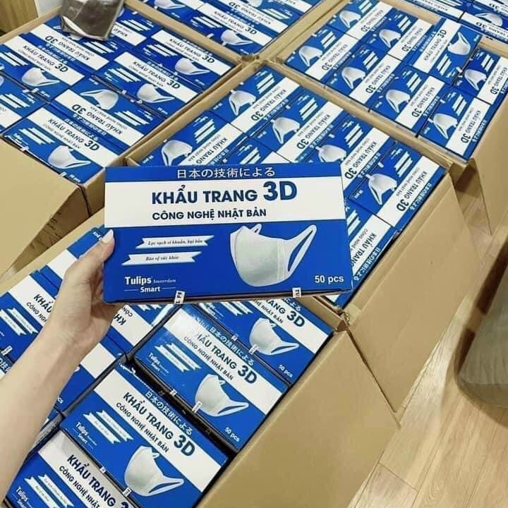 Khẩu trang 3d hộp 50 cái tulip - khẩu trang 3d hộp 50 cái