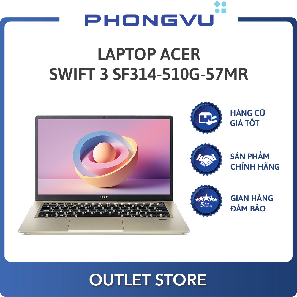 Laptop Acer Swift 3 SF314-510G-57MR (NX.A10SV.004) (i5-1135G7) (Vàng) - Laptop cũ