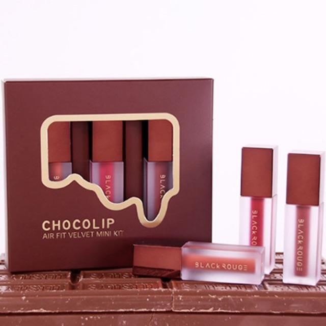 [HCM]SET SON BLACKROUGE CHOCOLIP AIR FIT VELVET