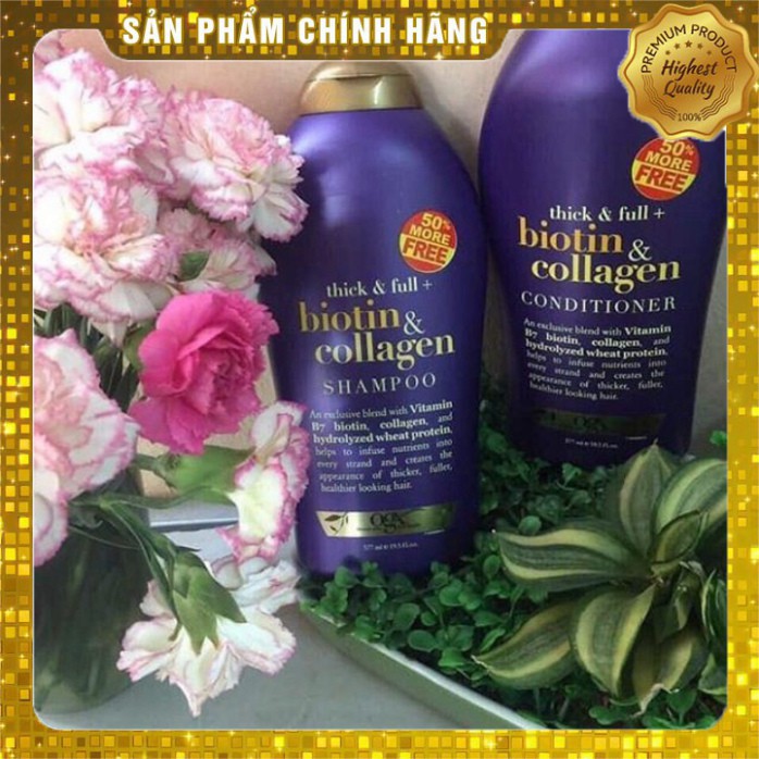 💖💖💖Cặp Dầu Gội BIOTIN Tím BỘ DẦU GỘI 577ML + Xả 577ML BIOTIN💖💖💖