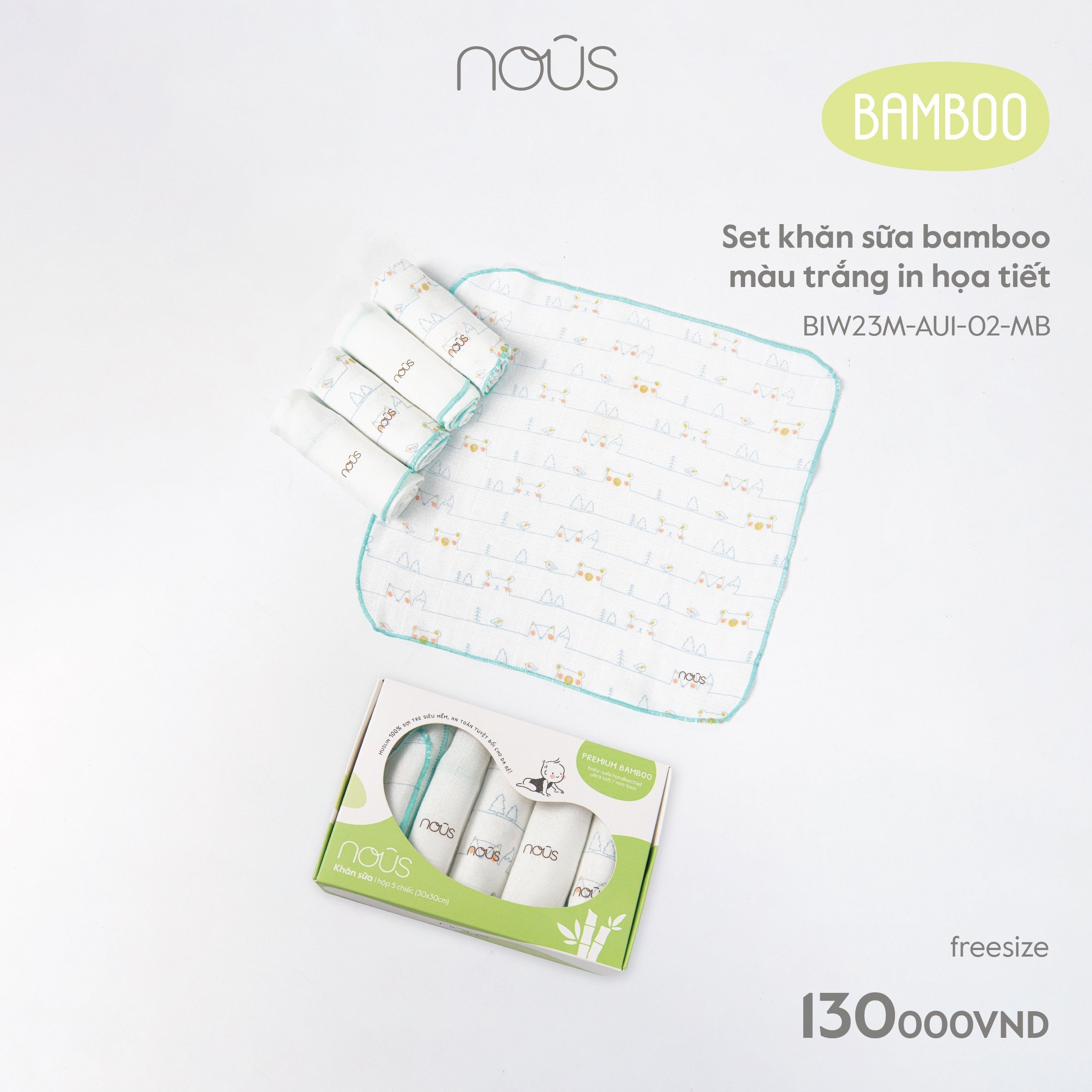 Khăn sữa sợi tre Bamboo Nous
