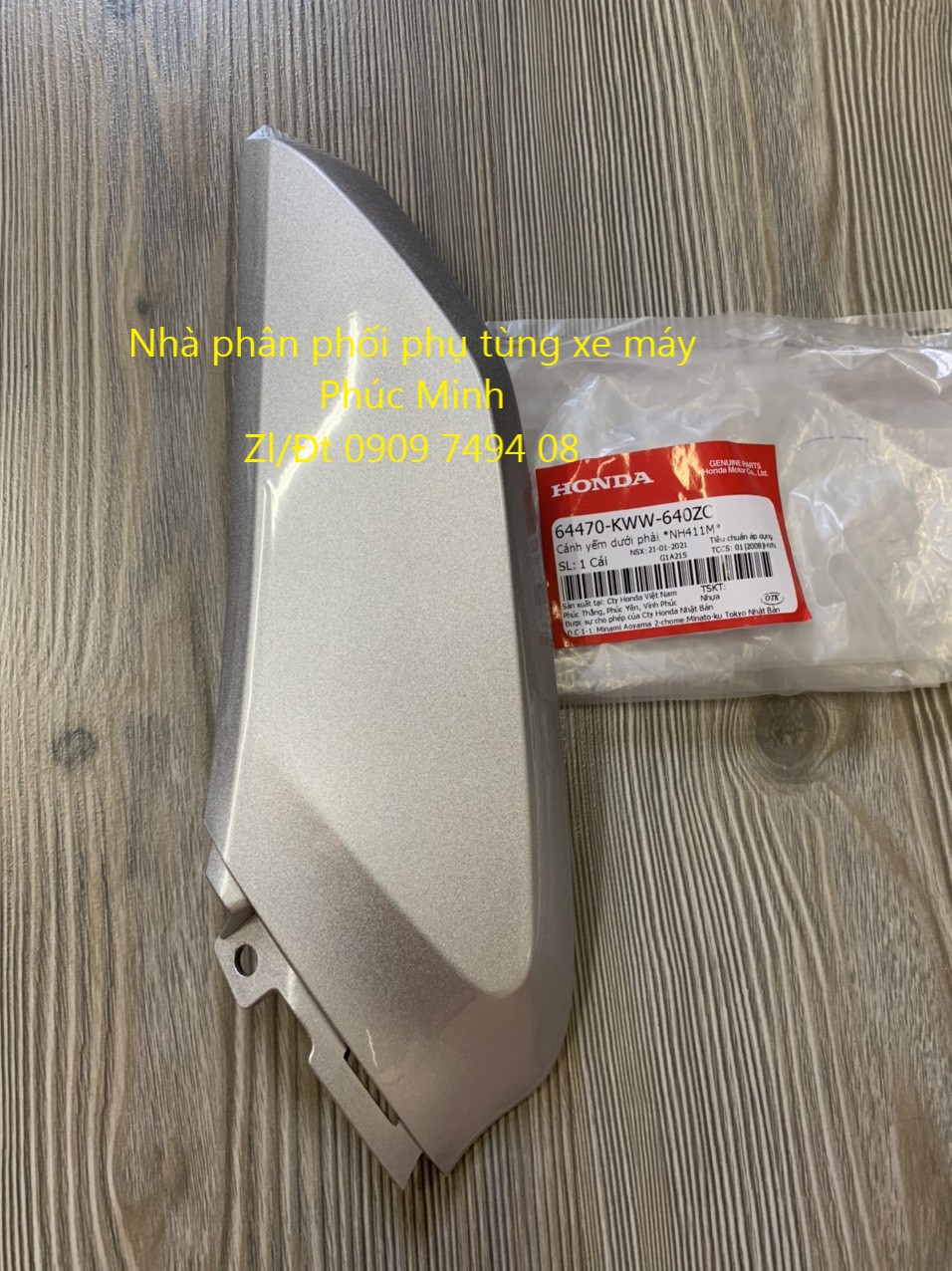 Cánh yếm dưới phải hãng dành cho xe Wave S110 2011