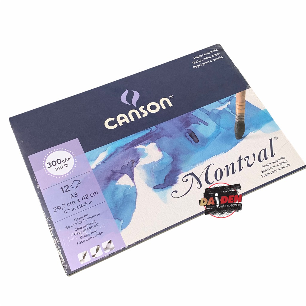 [HCM]Sổ Vẽ Màu Nước Canson Montval A3 300gsm