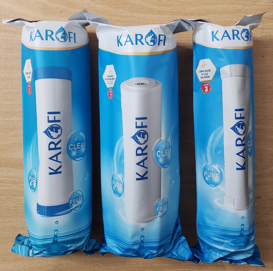 (HCM) Bộ 4 Lõi Lọc Nước KAROFI Số 1234 - (Lõi Số 4 Màng RO DOW - Dupont FilmTec New)