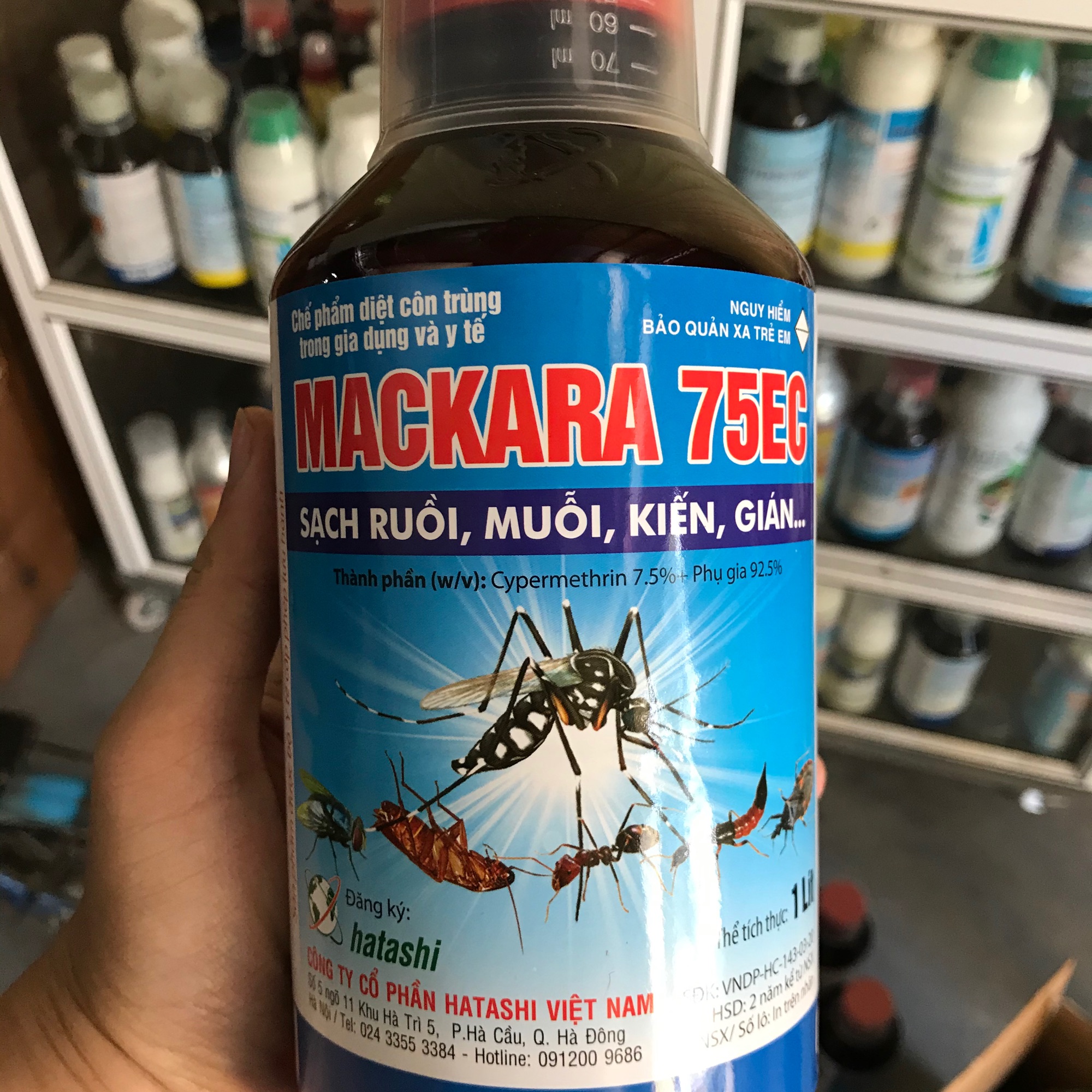 Thuốc diệt muỗi kiến gián Mackara 1000ml