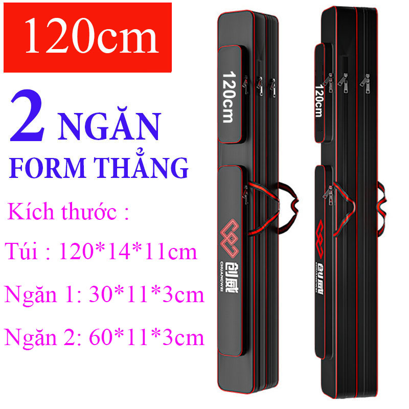 TÚI ĐỰNG CẦN CÂU cá 80cm 1m25 2 ngăn 3 ngăn Túi đựng đồ câu cần câu tay bao đựng cần câu phụ kiện câu cá Duli
