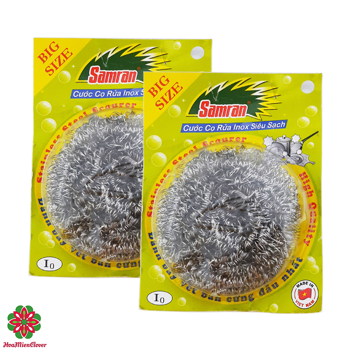 SET 2 Cước Inox chùi làm sạch xoong nồi bếp - thép không rỉ có độ bền ...