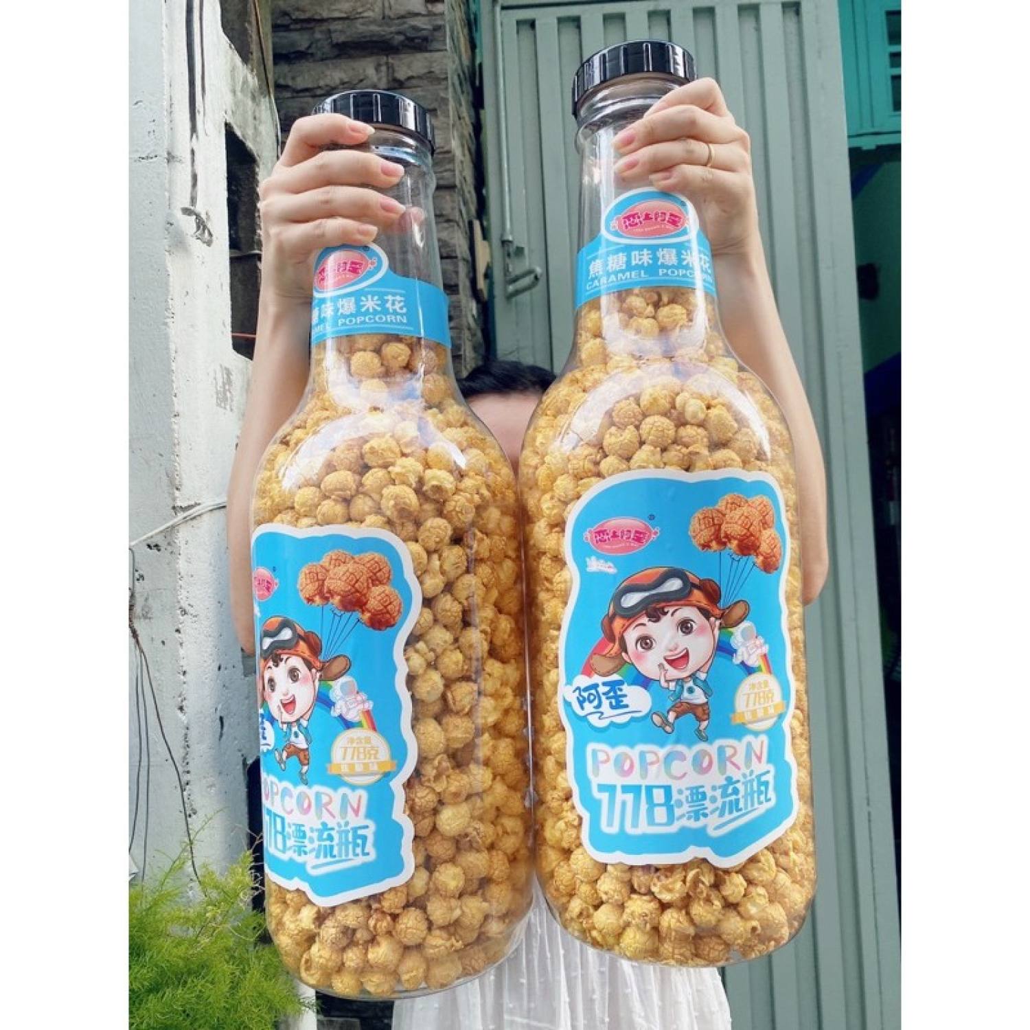Bắp Chai Siêu To Khổng Lồ 2 Vị (Chai 888gram)