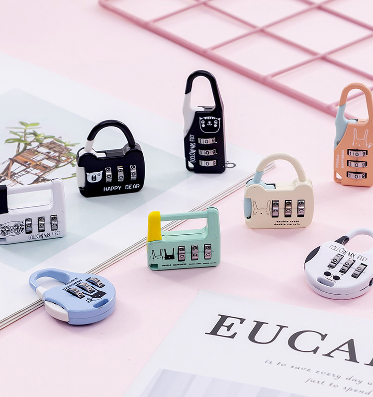 Ổ Khoá Mật Mã Mini Dễ Thương Dùng Cho Vali, Tủ Locker