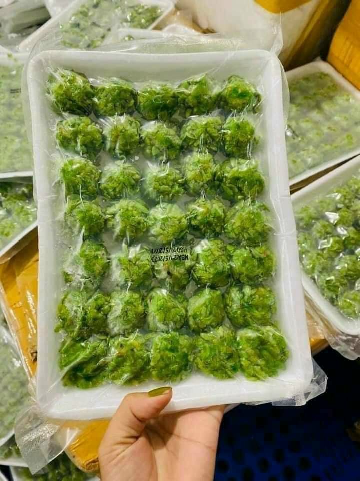 Chả mực cuọn cốm xanh vĩ 35 viên 500gr (giao tphcm)