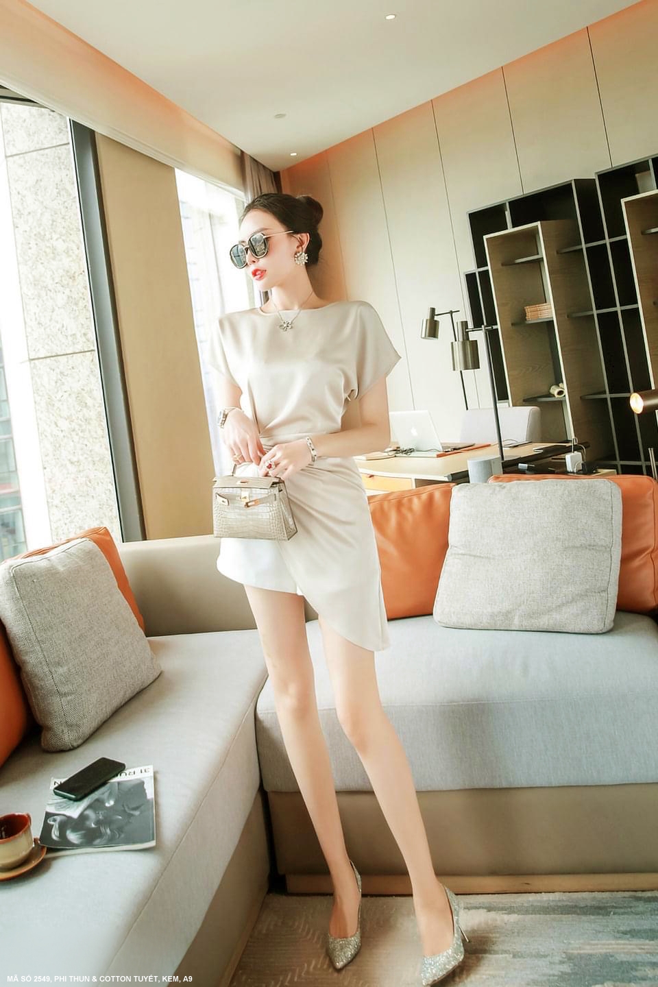 MYDU SHOP | MS 2549 Set Bộ Quần Sọt Màu Kem – Nhẹ Nhàng, Thanh Lịch, Dễ Mặc