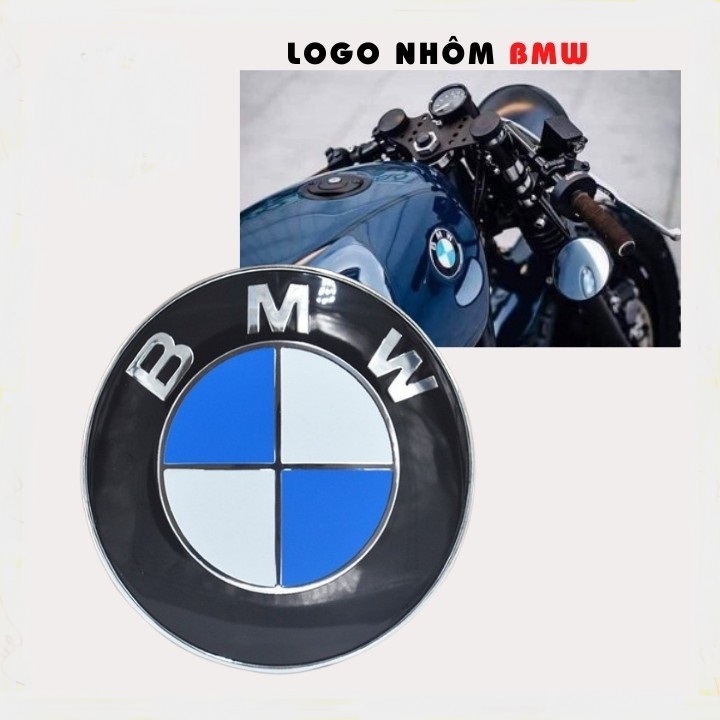 Miếng dán Kim loại - Logo nhôm BMW - trang trí xe