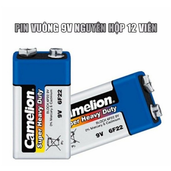 [HCM]Pin 9V Vuông Camelion Hộp 12 Viên