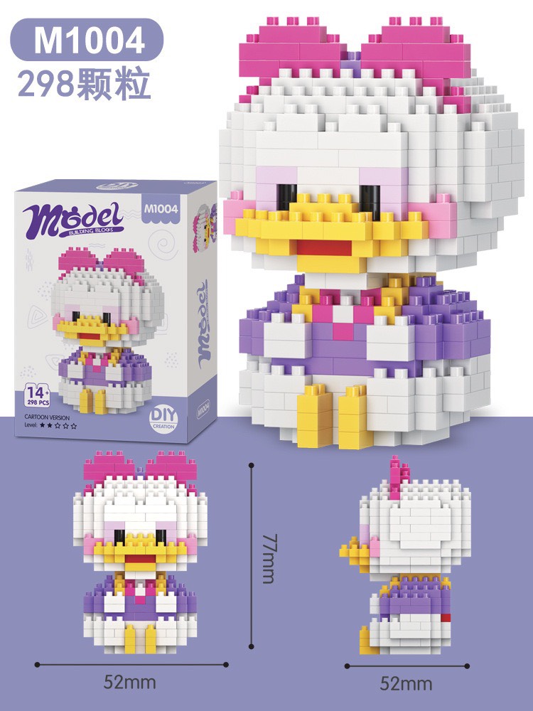 Mô hình đồ chơi lắp ráp 3D gấu mini lego bearbrick