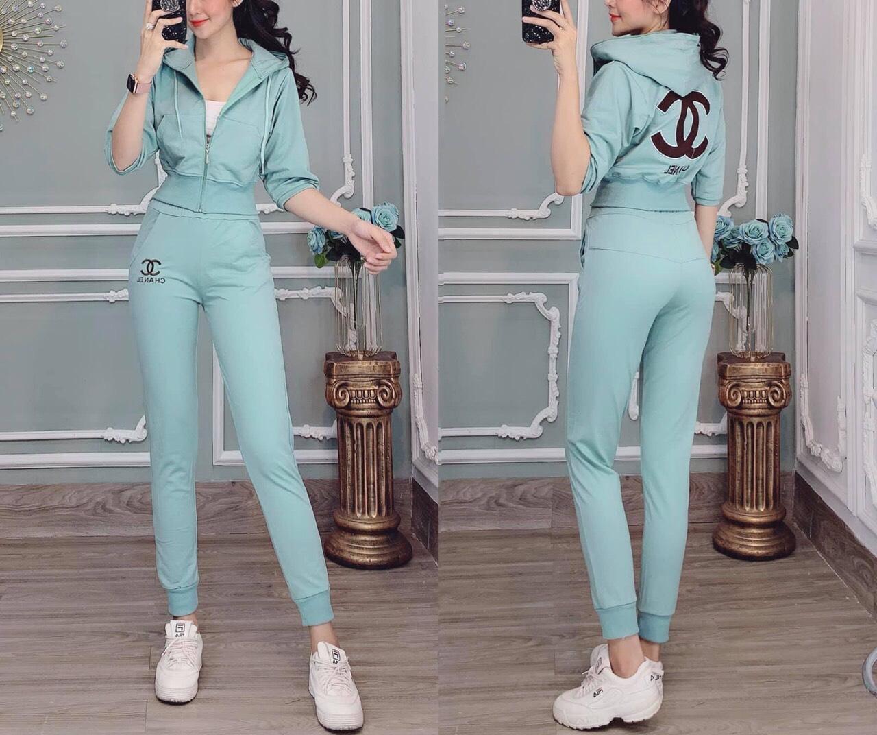 Set bộ thun tay lỡ da cá-QH