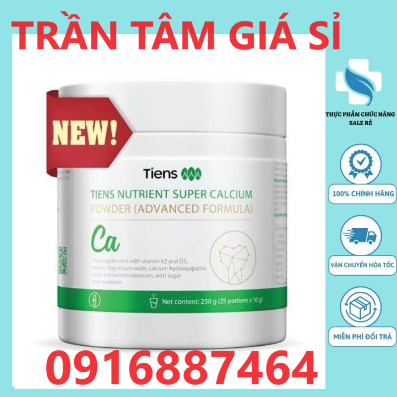 Bột canxi Tiens thiên sư 250g/hộp nhập pháp, canxi hữu cơ hòa tan TIENS thiên sư.