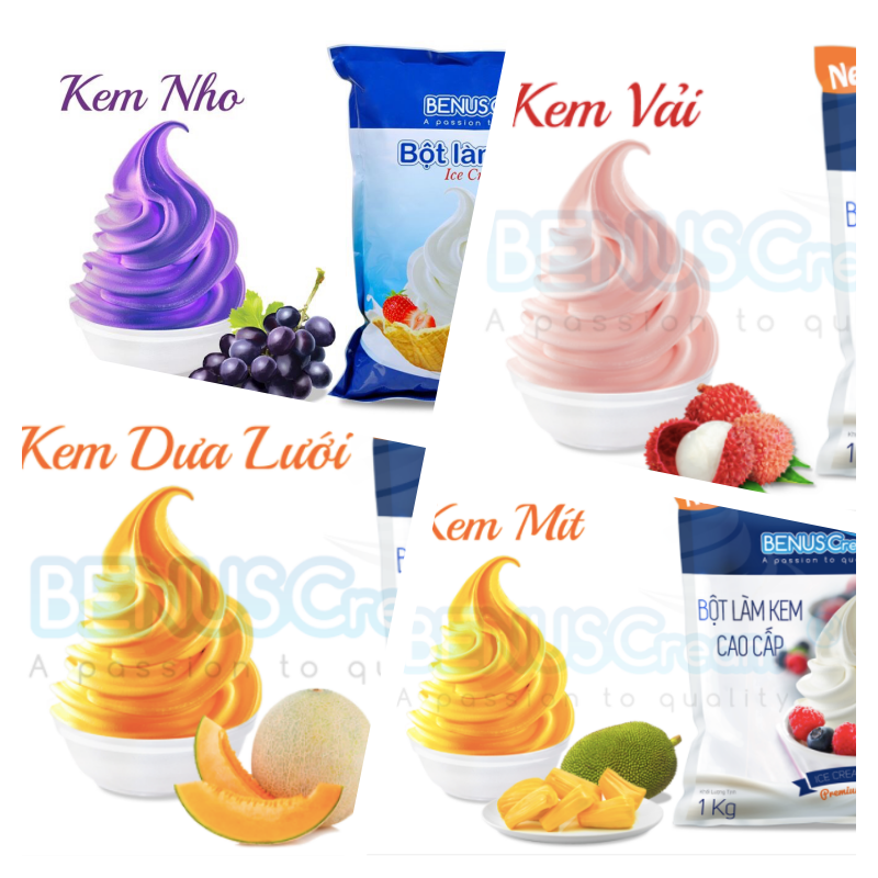 Bột làm kem tươi hương Dâu