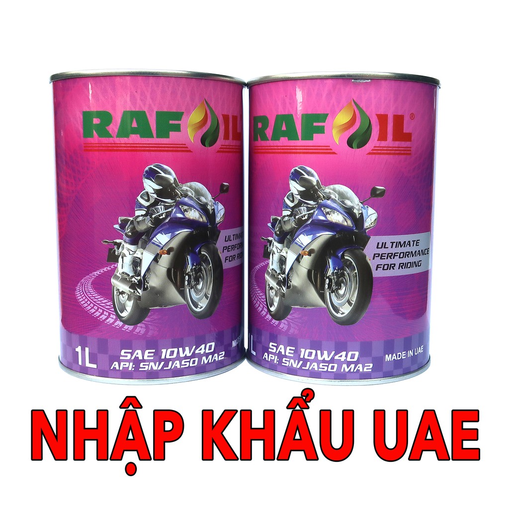 Nhớt tổng hợp 100% Rafoil 10W40 1000ml dùng cho xe tay ga, xe số