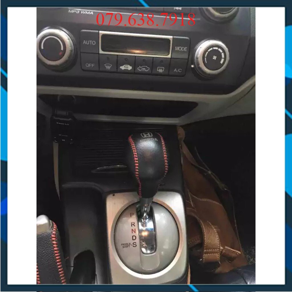 [Da Bò] Bọc cần số, Tay Phanh xe HONDA CIVIC (2006-2011) SỐ TỰ ĐỘNG