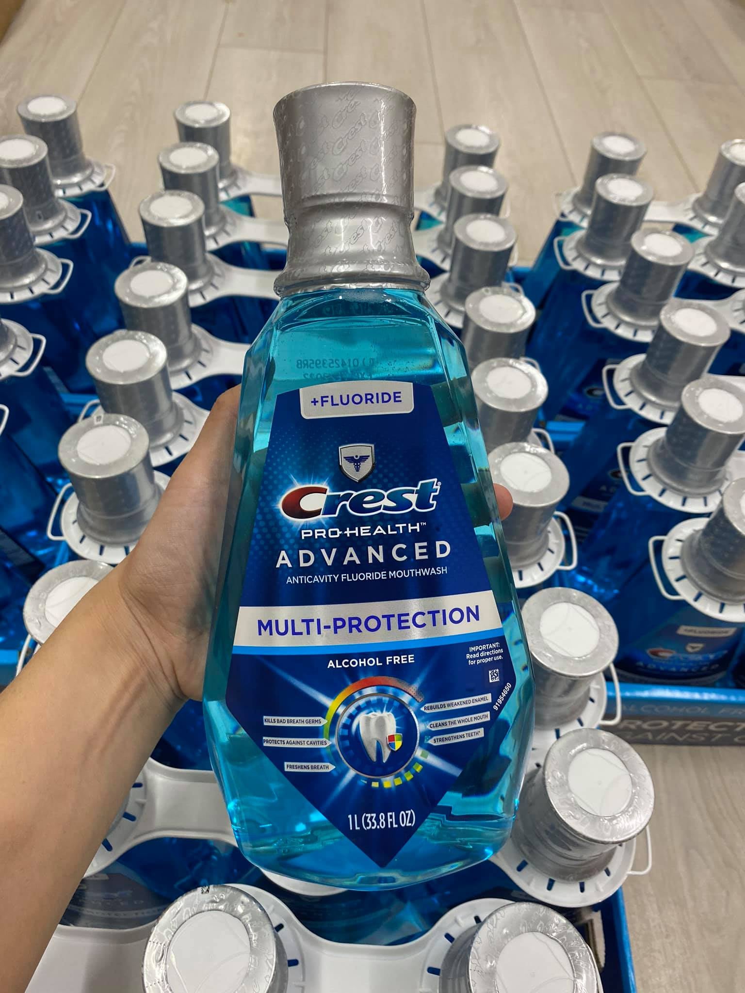 [HÀNG CHUẨN] Nước Súc Miệng Crest Pro-Health Advanced with Extra Deep Clean Mouthwash (1L)
