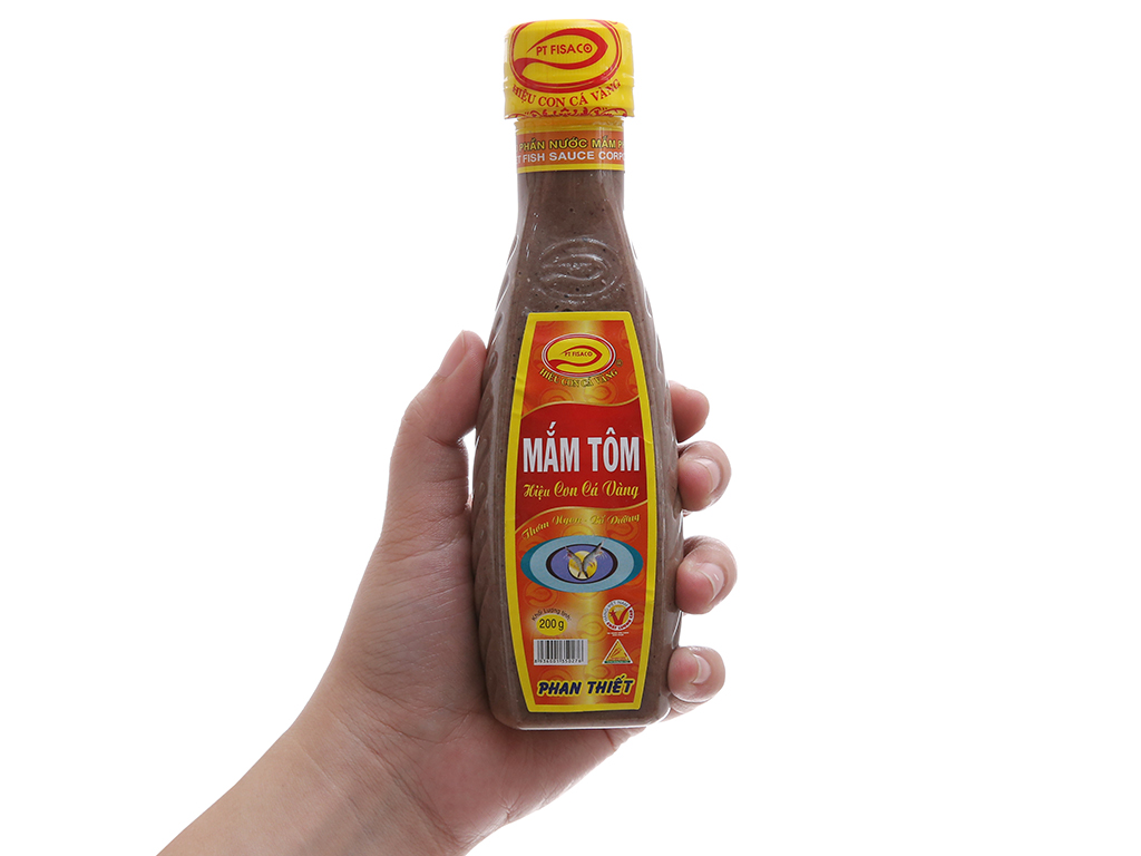 MẮM TÔM PT FISACO chai 200gr - Hiệu Con Cá Vàng