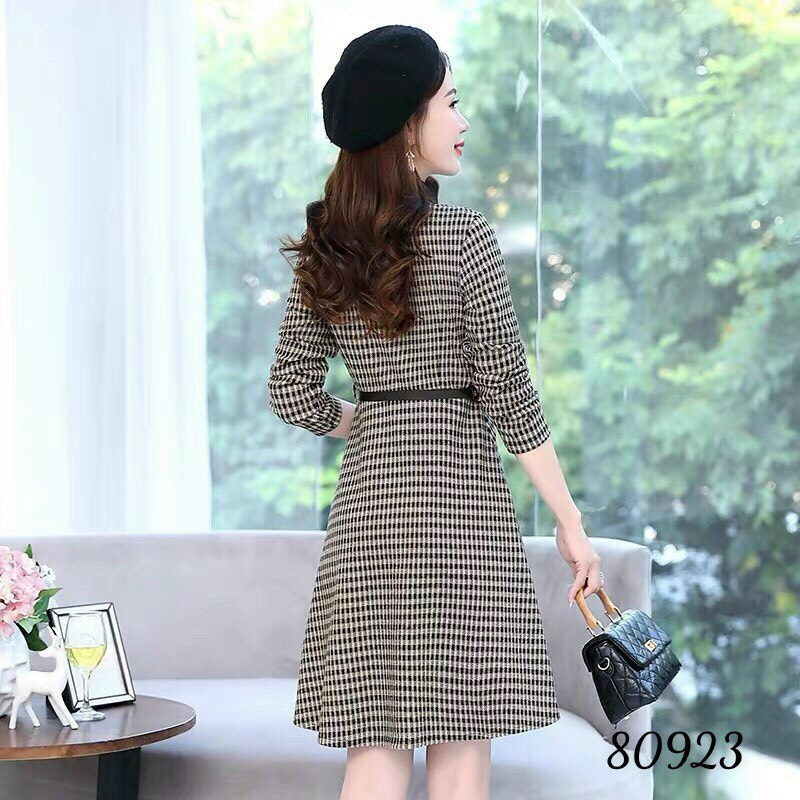 ĐẦM CARO THỜI TRANG THU ĐÔNG SIÊU XINH