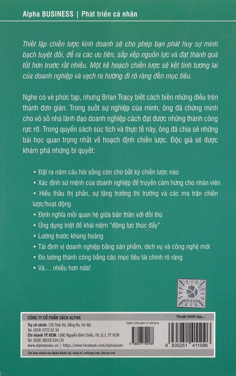 Fahasa - Thuật Thiết Lập Chiến Lược Kinh Doanh (Tái Bản 2018)