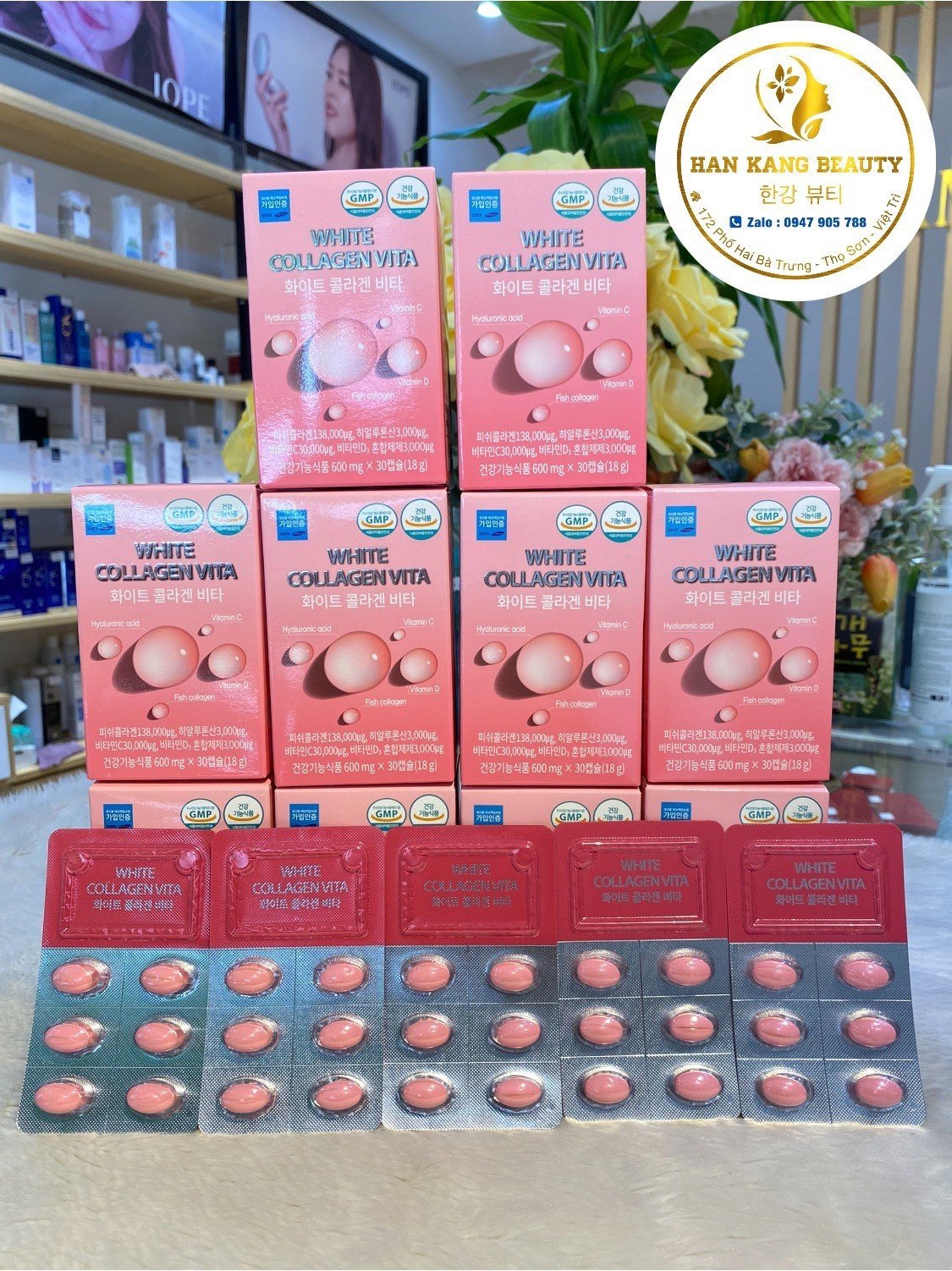Viên uống trắng da căng bóng White Collagen Vita