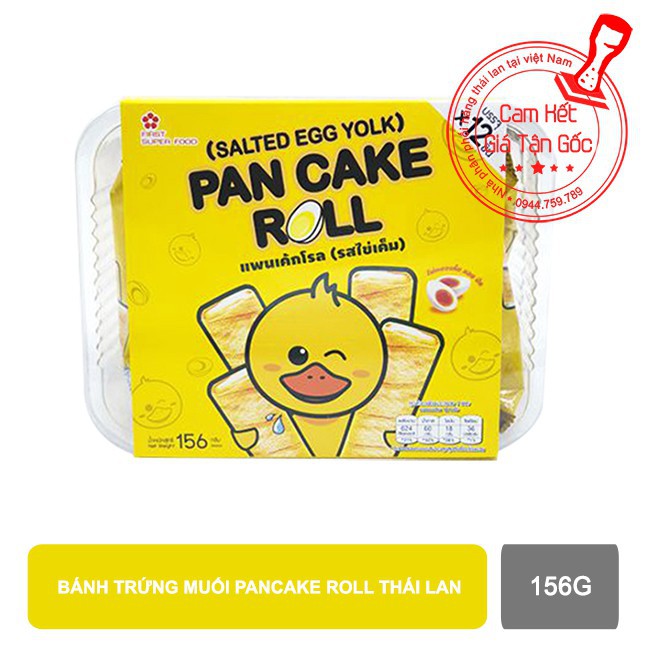 Bánh vịt trứng muối Pancake Roll thái lan 156g