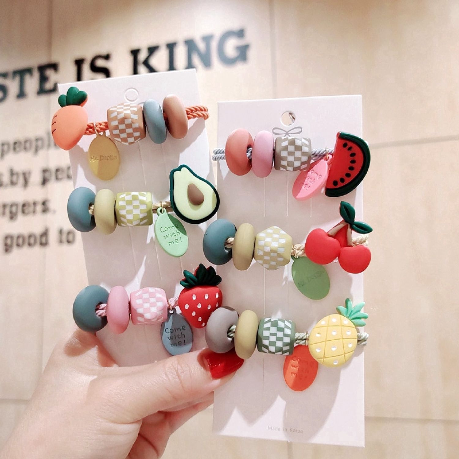 {Tím.Store} DÂY CỘT TÓC, THUN BUỘC TÓC CHÙM TRÁI CÂY DỄ THƯƠNG