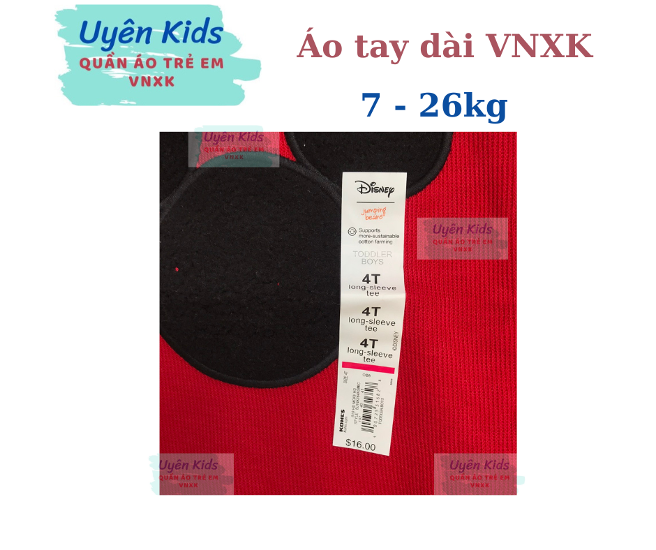 Áo tay dài Jumping VNXK bé trai bé gái