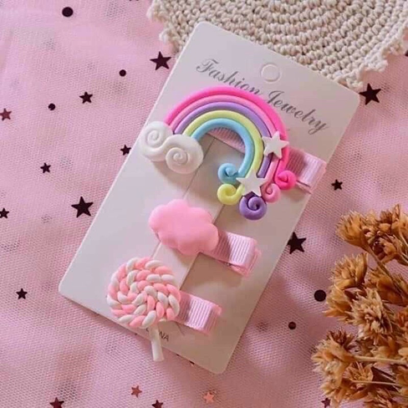 Kẹp tóc cầu vồng