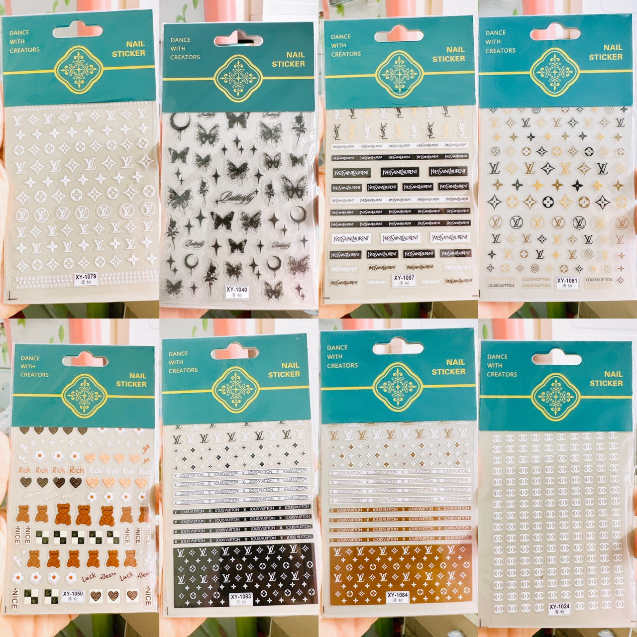 (hàng mới về ) Stick 5d, stick lụa thương hiệu dành cho Nail