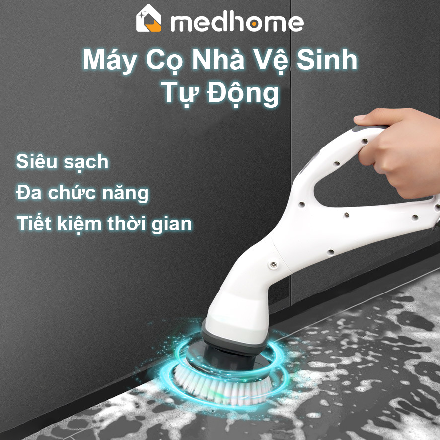 Chổi cọ nhà vệ sinh nhà tắm bằng điện, máy chà sàn toilet bồn cầu tự động không dây đa năng