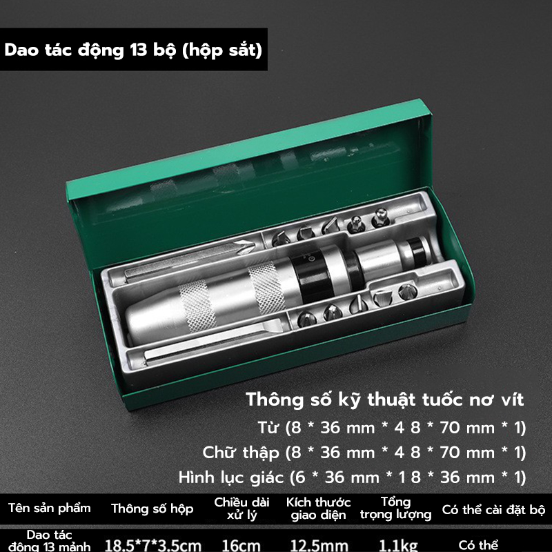 [FREESHIP🎁]Bộ tua vít đóng xoay chiều cao cấp 7 món