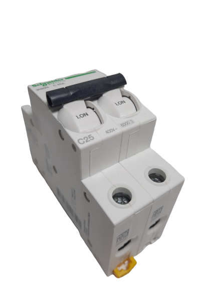 Cầu dao tự động đóng ngắt MCB 2 pha, 6kA, Schneider