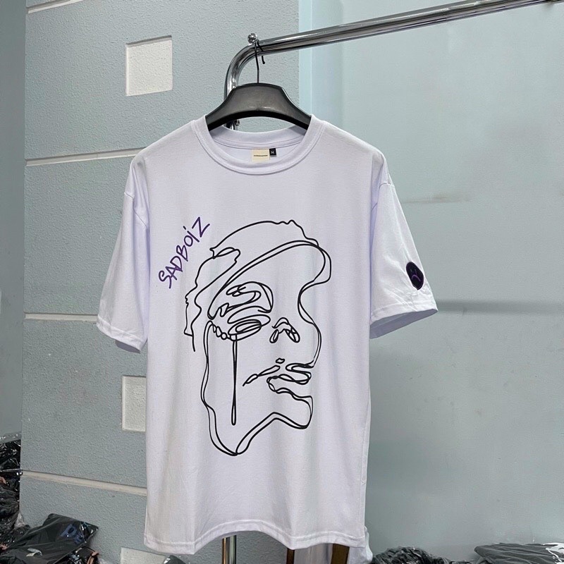 Áo Thun Sadboiz Mặt Mếu Chữ Lưng Form Rộng Unisex, Áo Phông Oversize Unisex